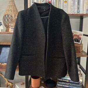 J. Crew Black and Gold Glitter Blazer